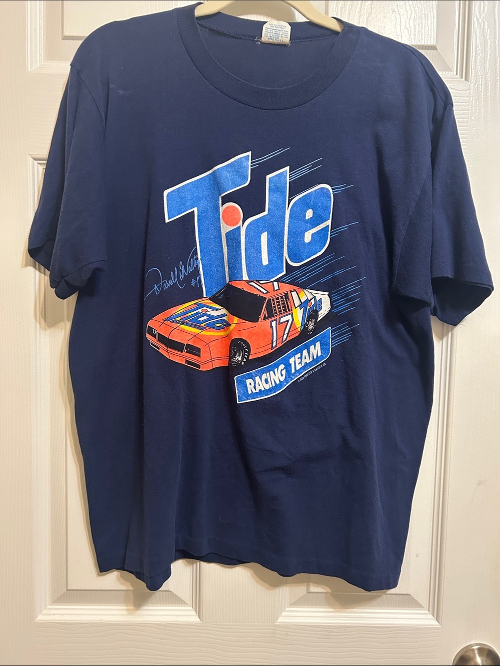 80’s Vintage Tide Racing Team Graphic Tee - Navy Blue